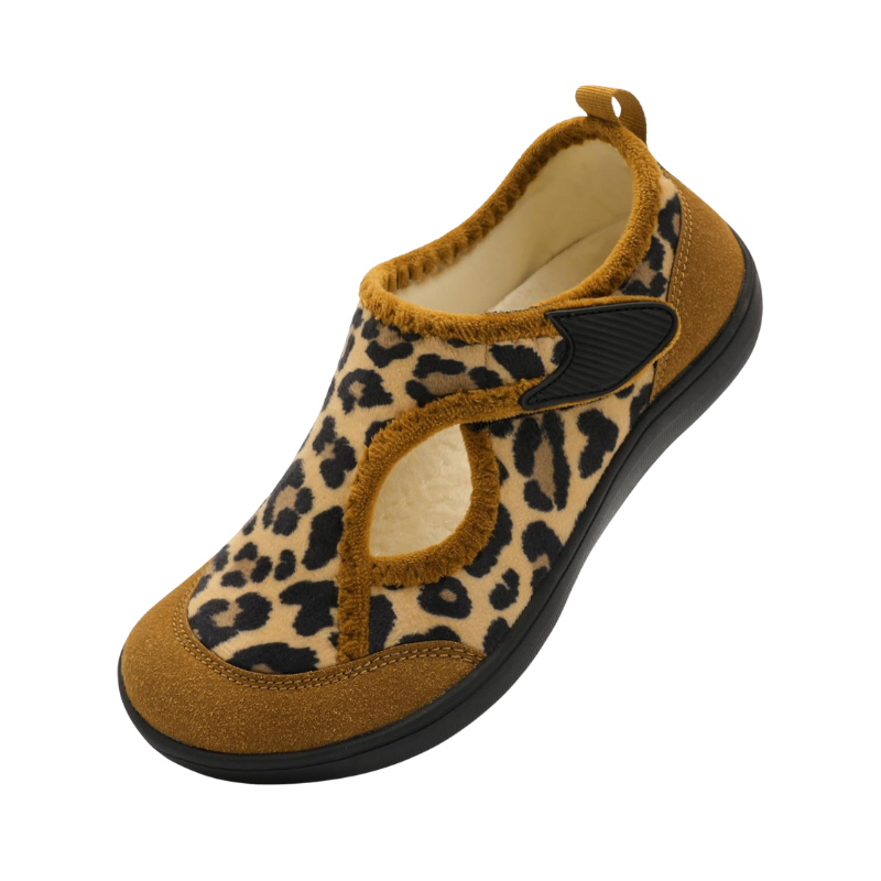 Leopard Print Adjustable Diabetic Slippers