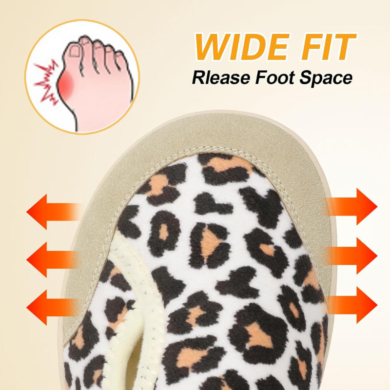 Leopard Print Adjustable Diabetic Shoes