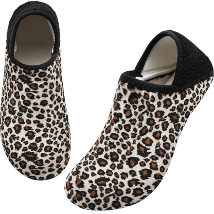 Leopard Printed Design Diabetic Slippers