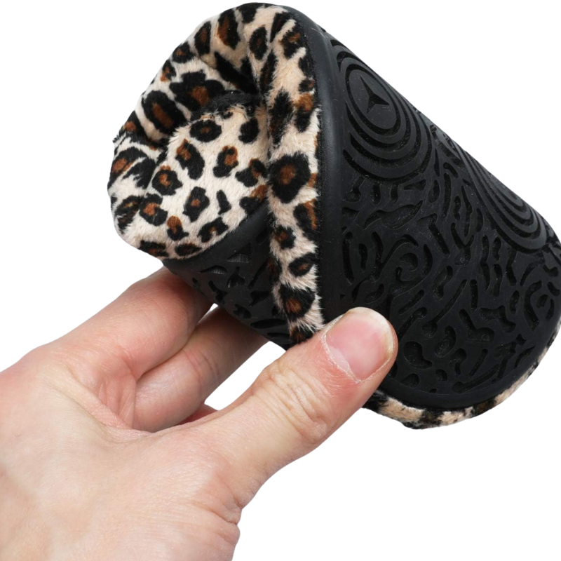 Leopard Printed Design Diabetic Slippers