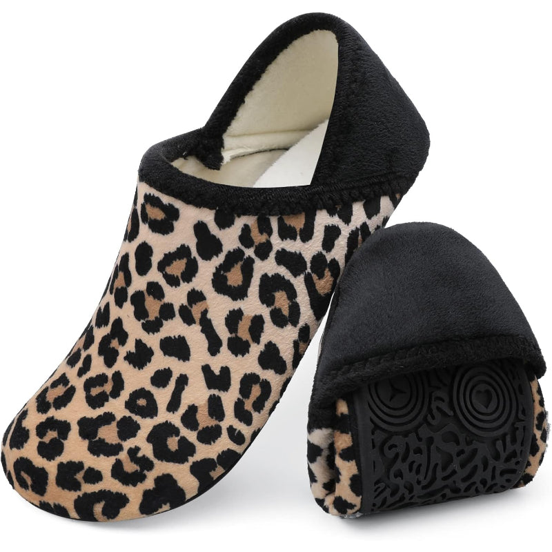 Leopard Print Cozy Slippers – Lightweight Comfort with Slip Ons - Cloud Cushion Slides