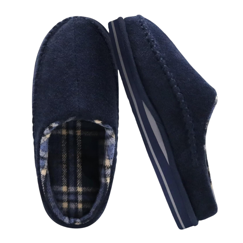 Plaid Lined Pattern Orthopedic Slippers