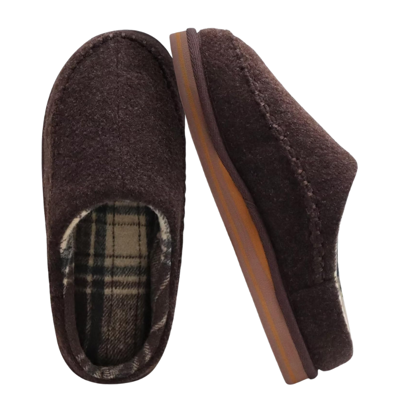 Plaid Lined Pattern Orthopedic Slippers