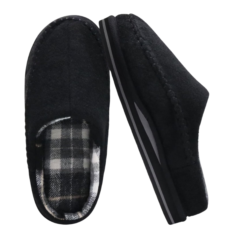 Plaid Lined Pattern Orthopedic Slippers