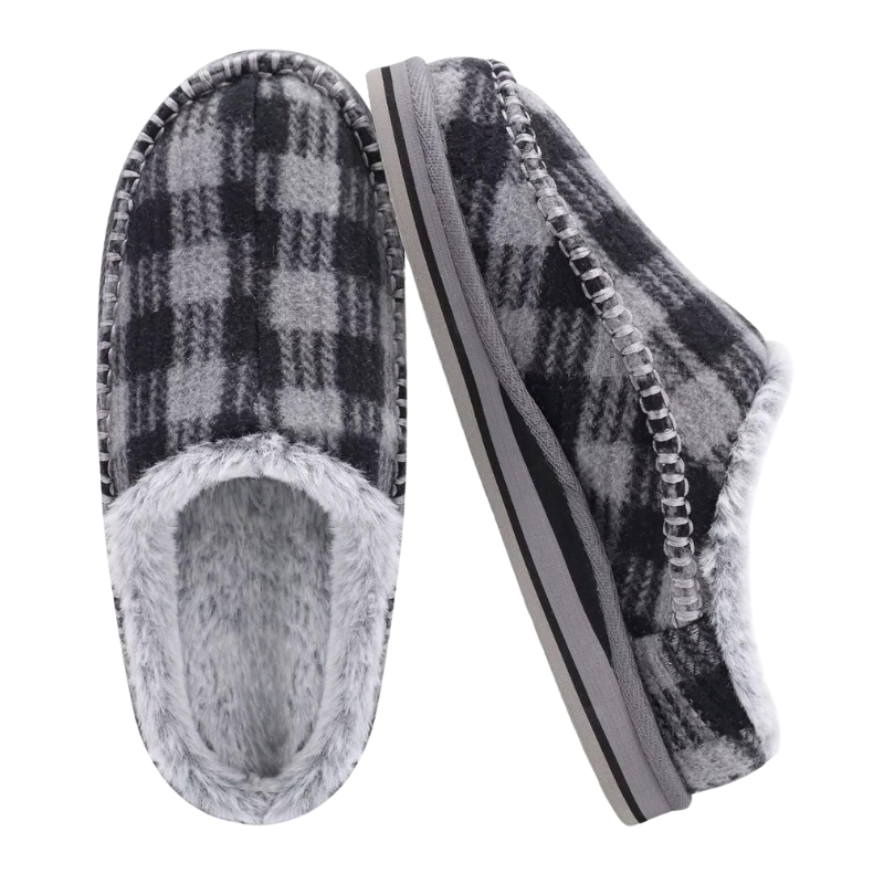 Plaid Pattern Orthopedic Slippers For Home