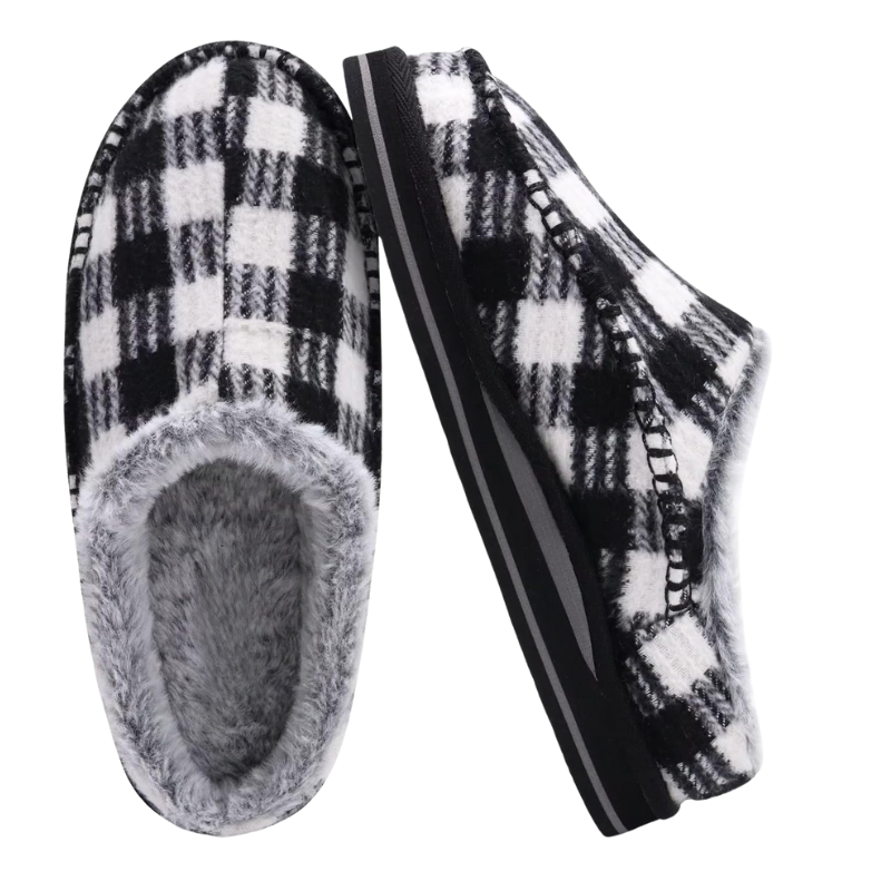 Plaid Pattern Orthopedic Slippers For Home