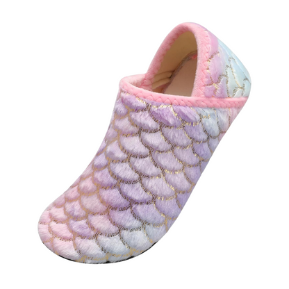 Quilted Plush Pattern Diabetic Slippers