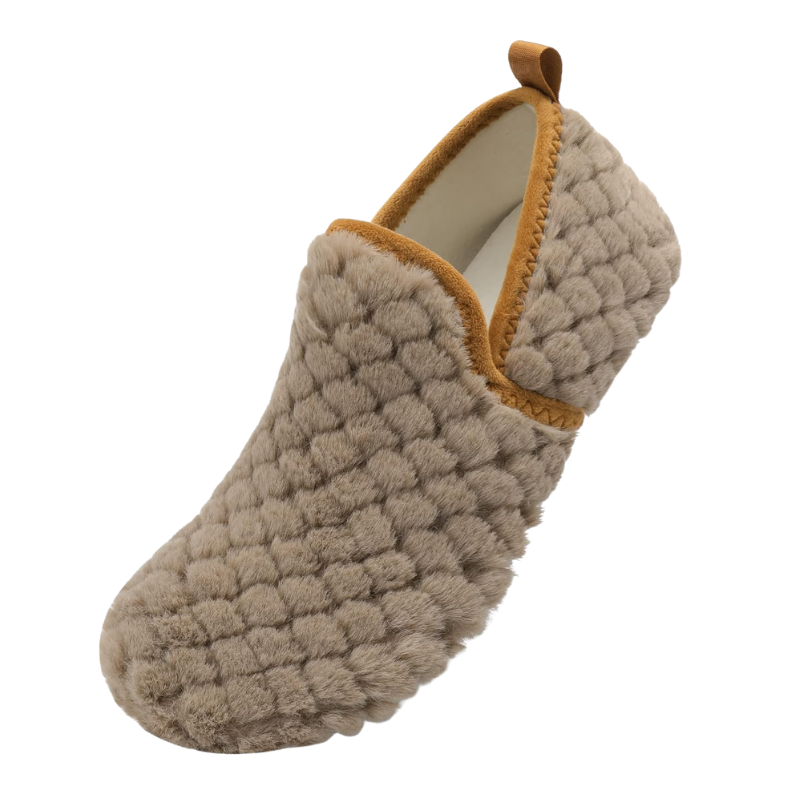 Quilted Plush Pattern Diabetic Slippers