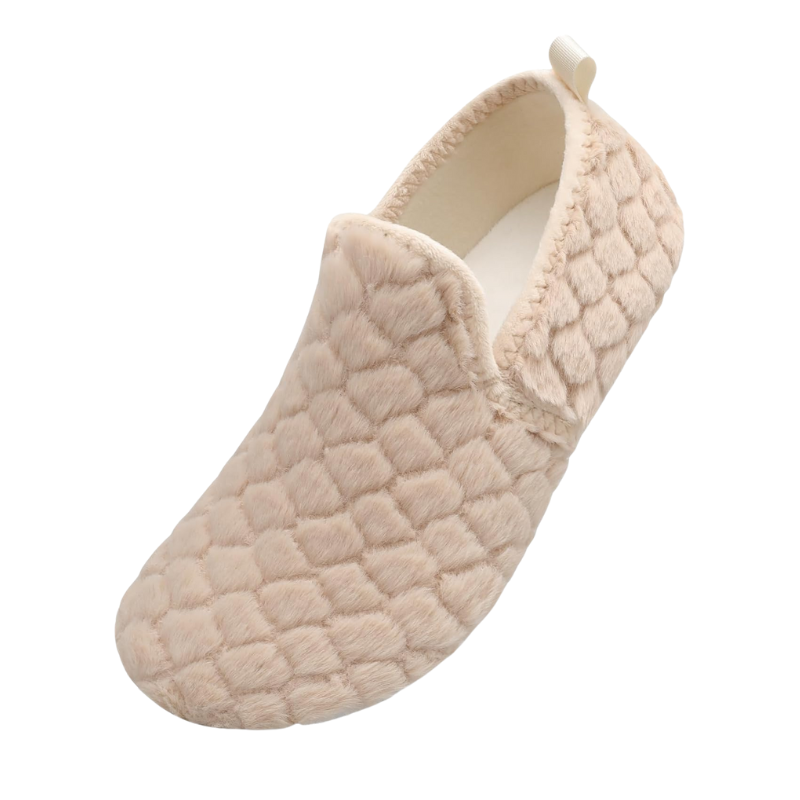 Quilted Plush Pattern Diabetic Slippers