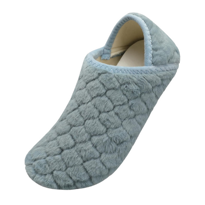 Quilted Plush Pattern Diabetic Slippers