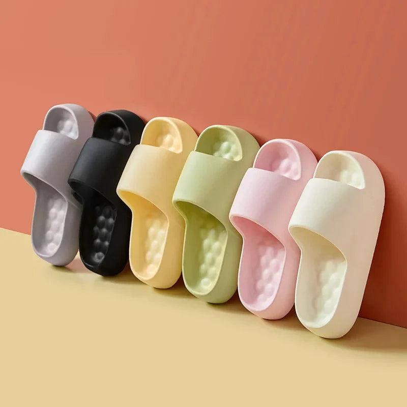 Thick Sole Slides - Arch Support for Enhanced Stability - Cloud Cushion Slides