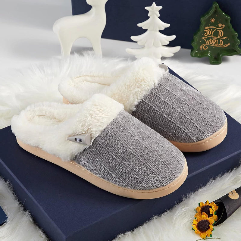 Comfy Memory Foam Plush Anti Skid Slippers