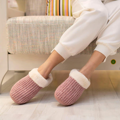 Plush Fleece Lined Anti Skid Slippers