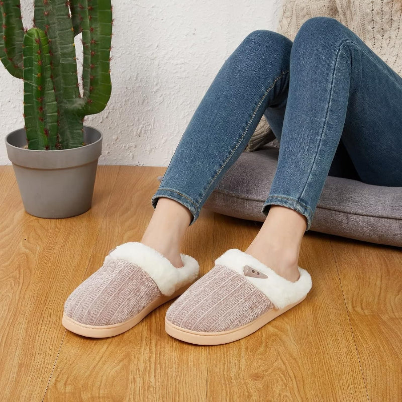 Comfy Memory Plush Slippers – Anti Skid and Cozy Warmth - Cloud Cushion Slides