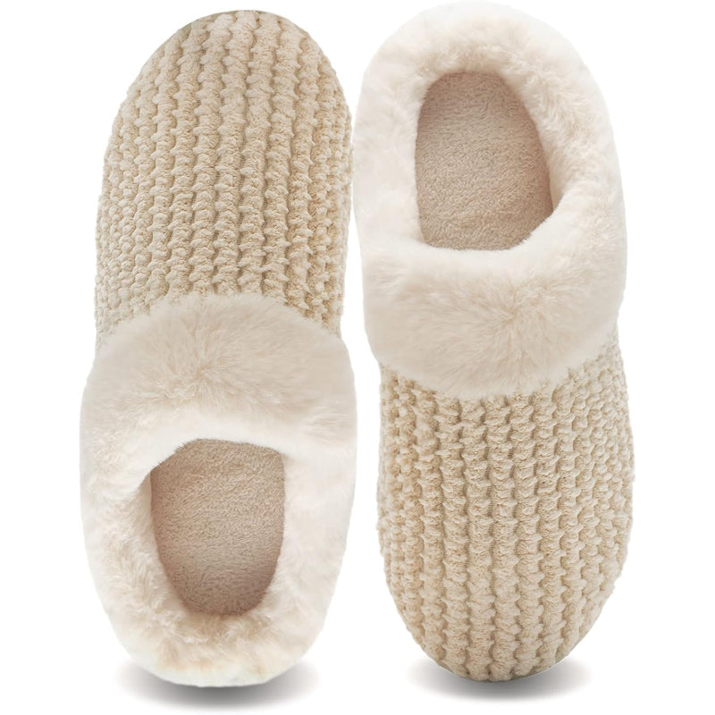 Plush Fleece Lined Anti Skid Slippers