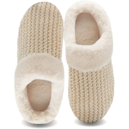 Plush Fleece Lined Anti Skid Slippers