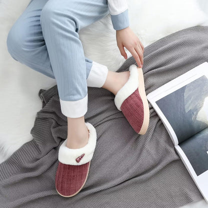 Comfy Memory Foam Plush Anti Skid Slippers