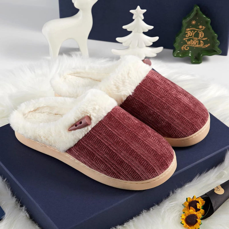 Comfy Memory Plush Slippers – Anti Skid and Cozy Warmth - Cloud Cushion Slides