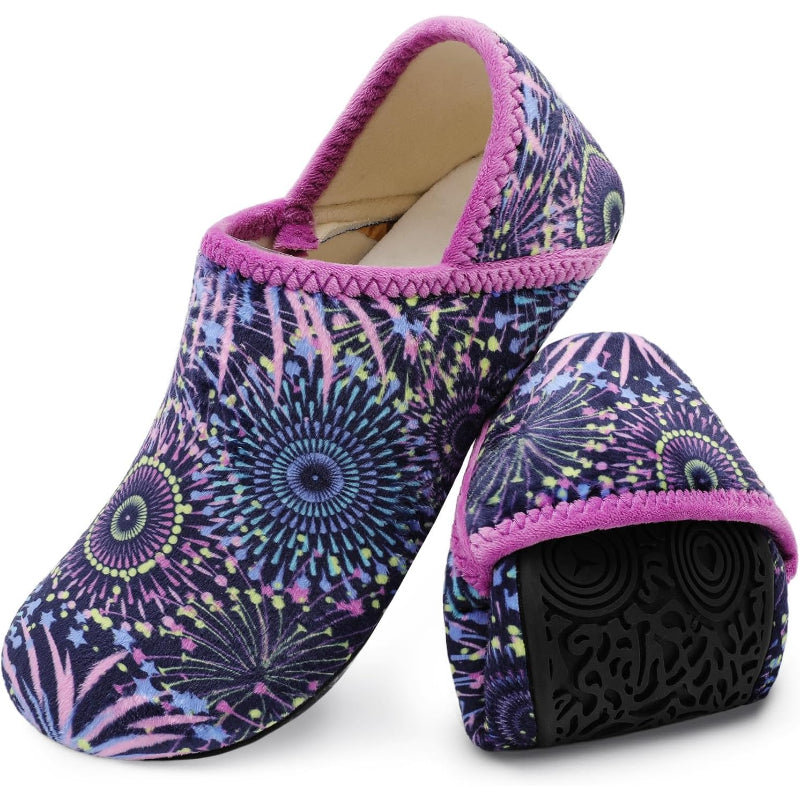 Minimalist Fireworks Printed Diabetic Slippers