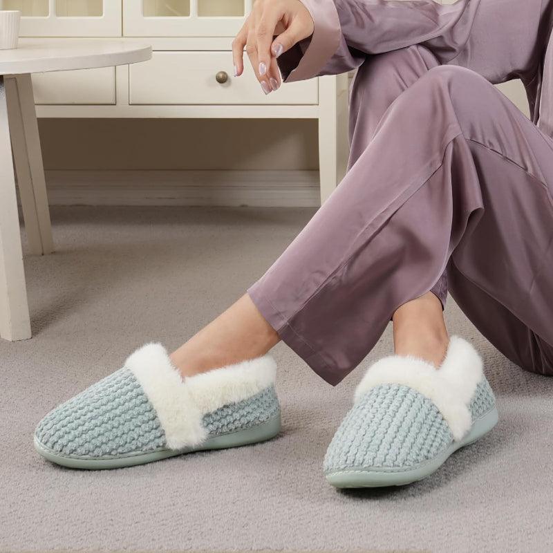 Closed Back Plush Slippers – All Day Comfort and Stability - Cloud Cushion Slides