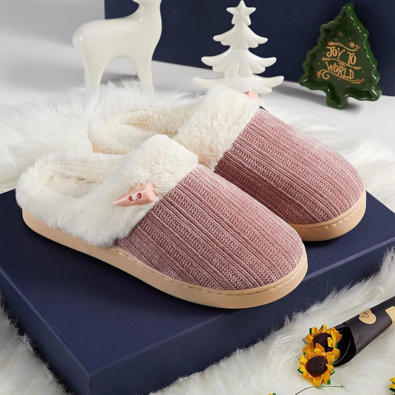 Comfy Memory Foam Plush Anti Skid Slippers