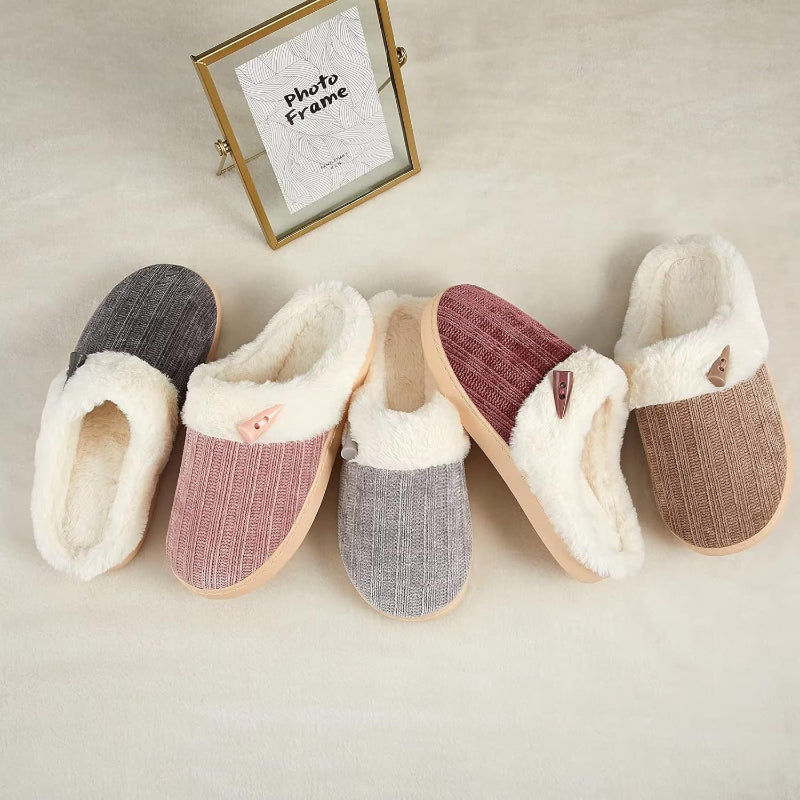 Comfy Memory Plush Slippers – Anti Skid and Cozy Warmth - Cloud Cushion Slides