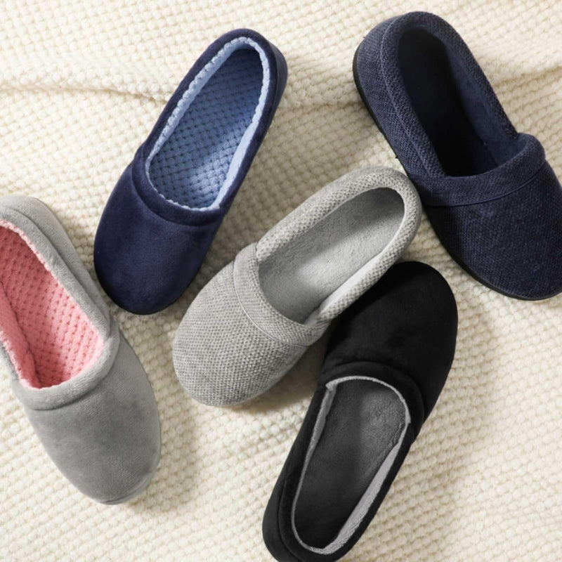 Memory Foam Closed Back Grip Slippers