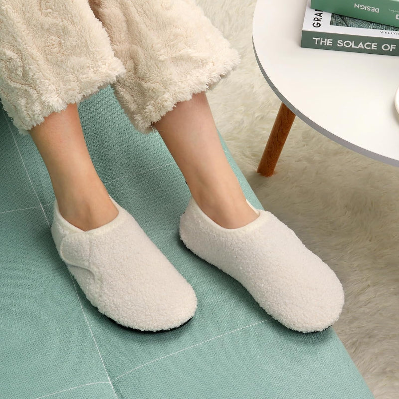 Lightweight Fleece Lined Anti Skid Slippers