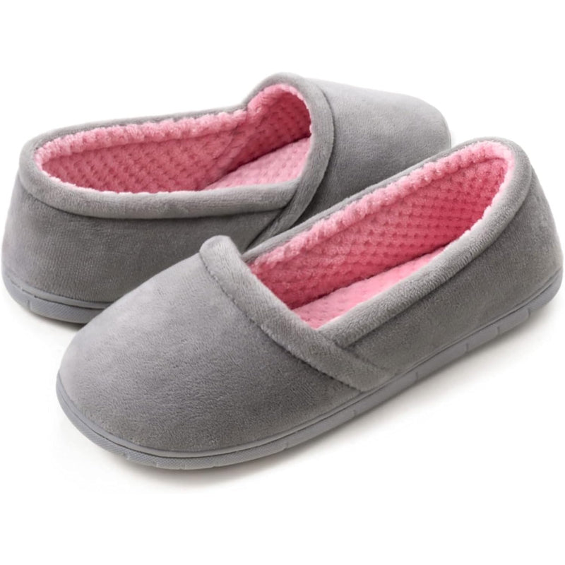 Memory Foam Closed Back Grip Slippers