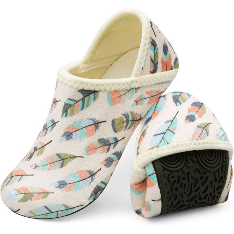 Soft Rubber Sole Printed Diabetic Slippers