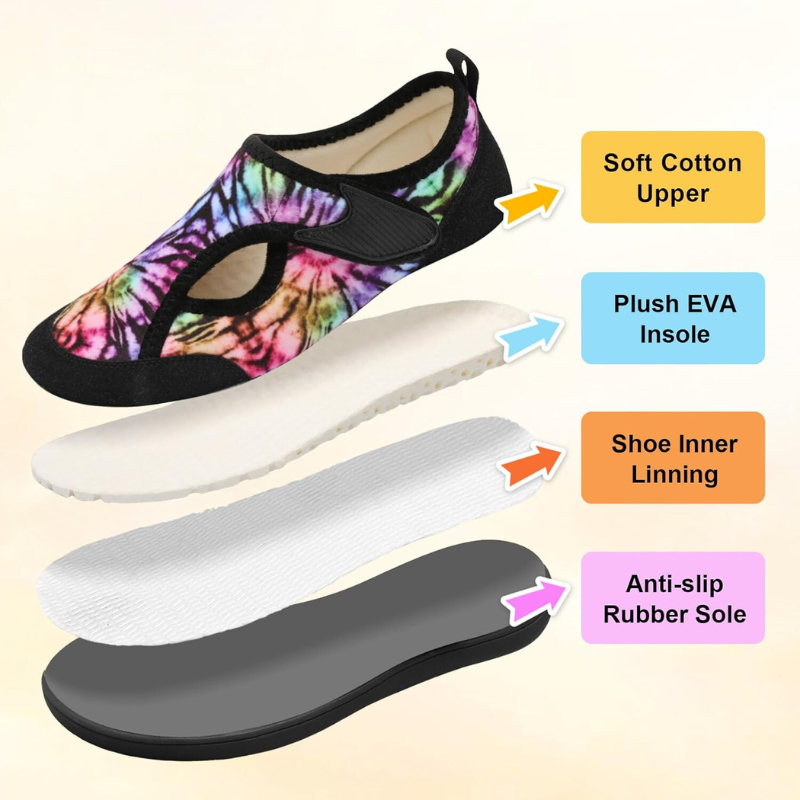 Tie Dye Adjustable Diabetic Shoes