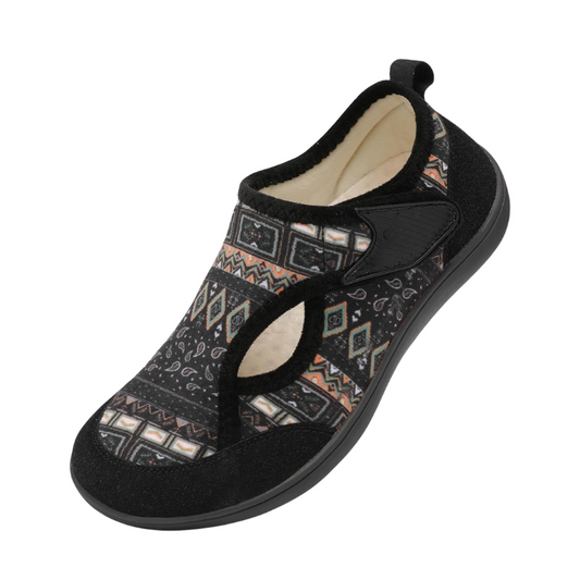 Tribal Print Adjustable Diabetic Slippers