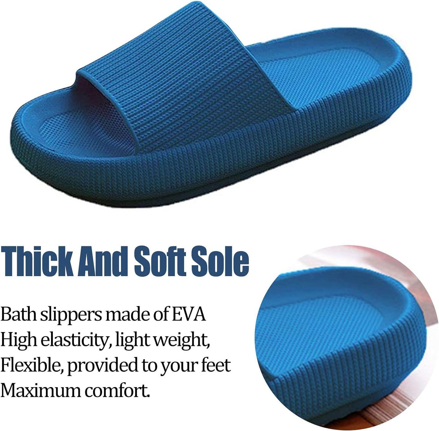 Ultra Soft Soled Sandals - Lightweight and Versatile for Indoor - Cloud Cushion Slides