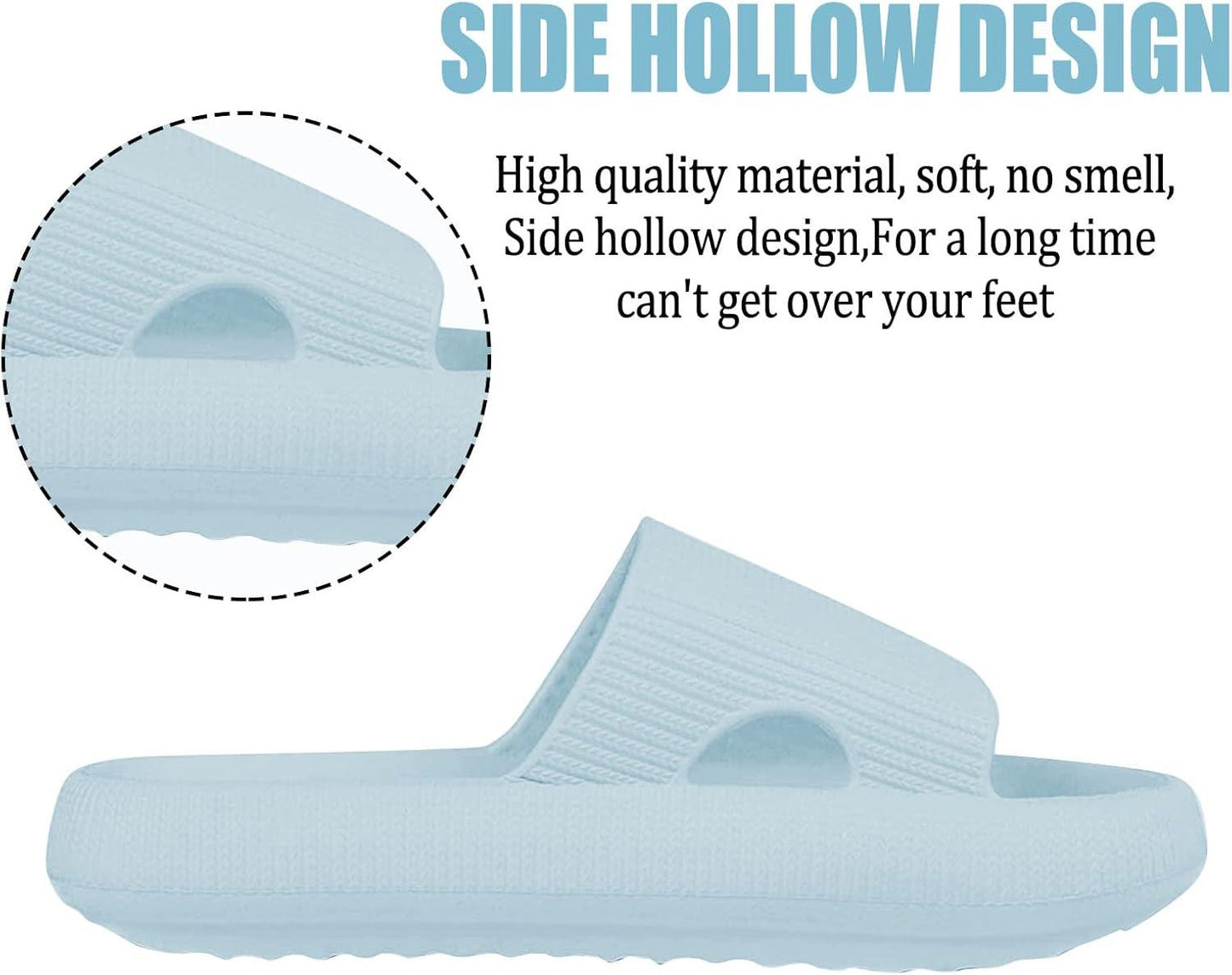 Ultra Soft Soled Sandals - Lightweight and Versatile for Indoor - Cloud Cushion Slides