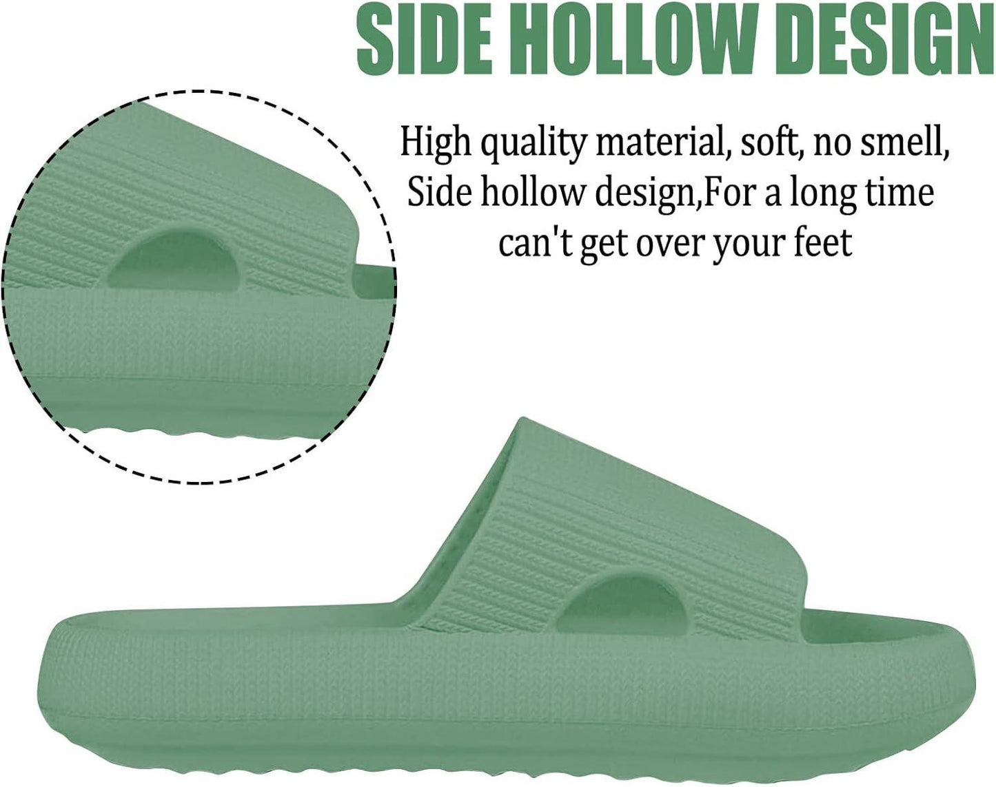 Ultra Soft Soled Sandals - Lightweight and Versatile for Indoor - Cloud Cushion Slides