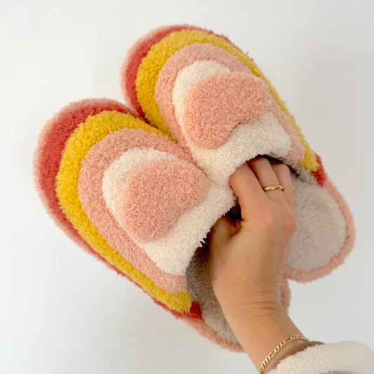 Rainbow Slippers With Non Slip Sole - Cloud Cushion Slides