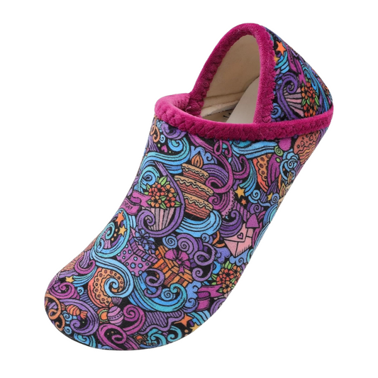 Vibrant Boho Themed Diabetic Slippers