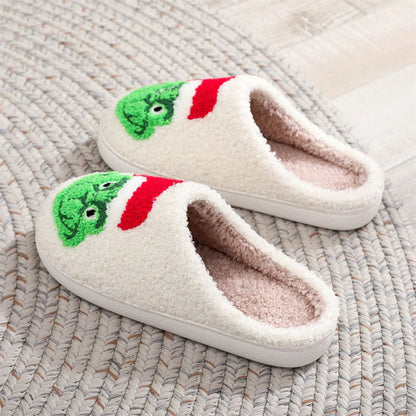 Grinch Inspired Holiday Indoor Slippers