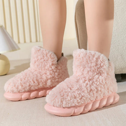 Plush Furry High Top House Boots