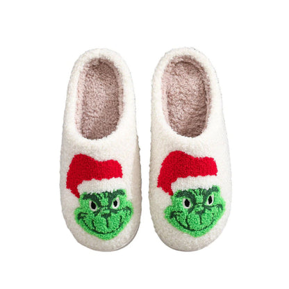 Grinch Inspired Holiday Indoor Slippers