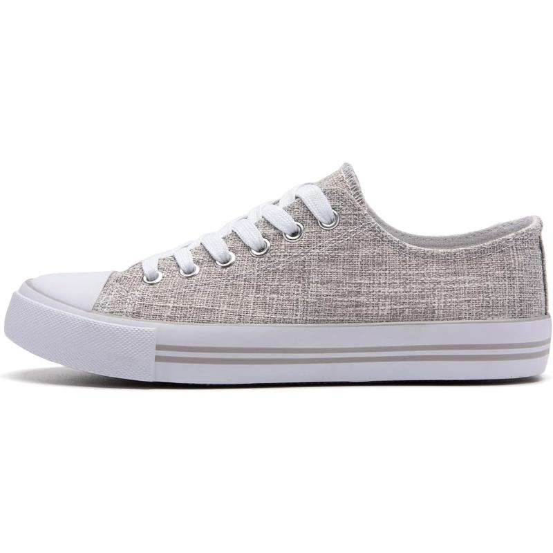 Streamlined Mono Canvas Sneakers with Lace Up Detail